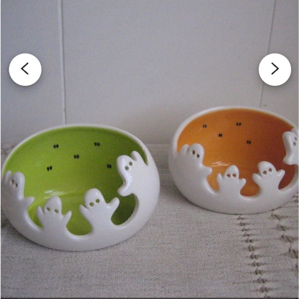 Partylite Spooky Ghost Tealight Pair NWT Halloween